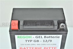 REGOH Gel Batterie Baugleich YB9-B Schneefr&auml;se...