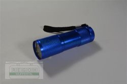 Taschenlampe Blau mit 9 LED´S Licht weiß