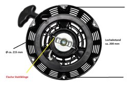 Seilzugstarter Handstarter passend Loncin G390 Flache Stahlklinke Oh. Cup