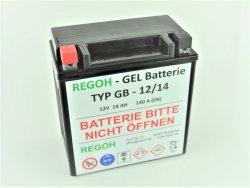 REGOH Gel Batterie 12V 14Ah Husqvarna TC142, TC242, TC338