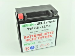 REGOH Gel Batterie passend McCulloch M12597TC, M14597TC